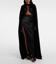 Rick Owens Lilies Twist Edfu velvet maxi skirt