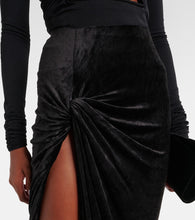 Rick Owens Lilies Twist Edfu velvet maxi skirt