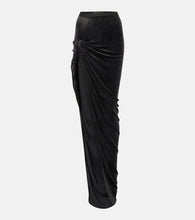 Rick Owens Lilies Twist Edfu velvet maxi skirt - Rick Owens Lilies Twist Edfu 天鹅绒长裙