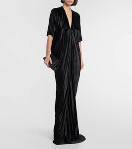 Rick Owens Lilies draped jersey maxi dress