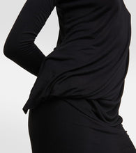 Rick Owens Lilies draped jersey midi dress