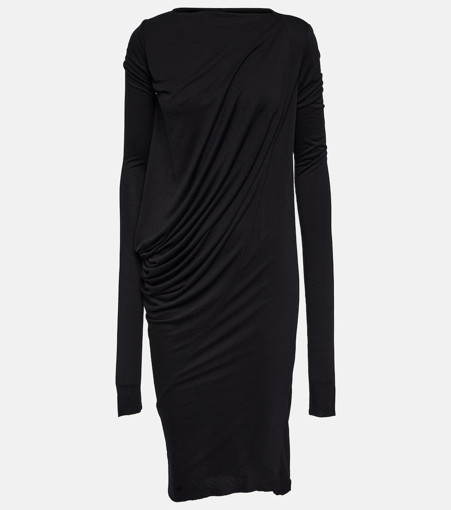 Rick Owens Lilies draped jersey midi dress. Rick Owens Lilies 垂褶针织中长连衣裙
