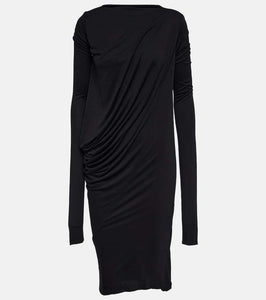 Rick Owens Lilies draped jersey midi dress
