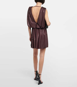 Rick Owens Lilies pleated jersey minidress