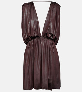 Rick Owens Lilies pleated jersey minidress