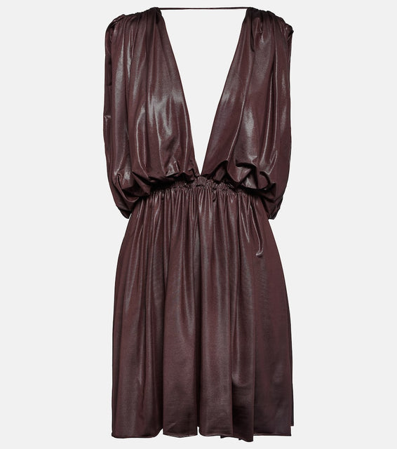 Rick Owens Lilies pleated jersey minidress
