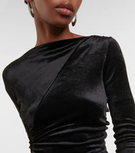 Rick Owens Lilies velvet jersey minidress