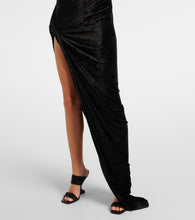 Rick Owens Lola asymmetric velvet gown