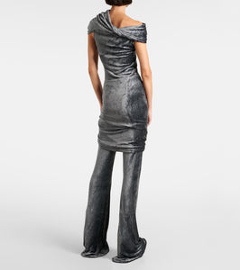Rick Owens Lola draped velvet minidress