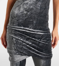 Rick Owens Lola draped velvet minidress