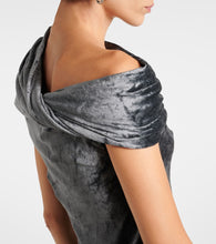 Rick Owens Lola draped velvet minidress