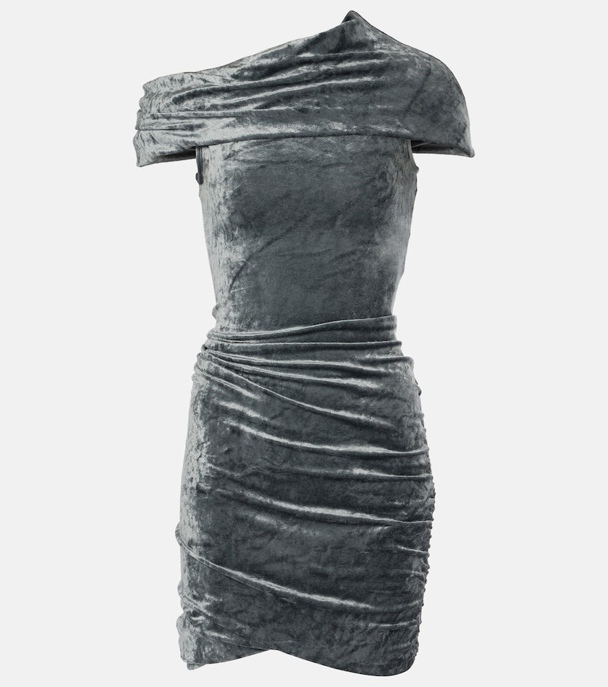 Rick Owens Lola draped velvet minidress. Rick Owens Lola 垂褶天鹅绒迷你连衣裙