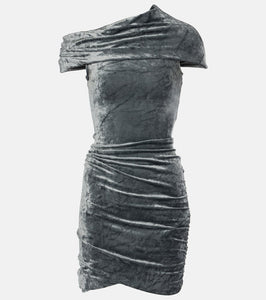 Rick Owens Lola draped velvet minidress