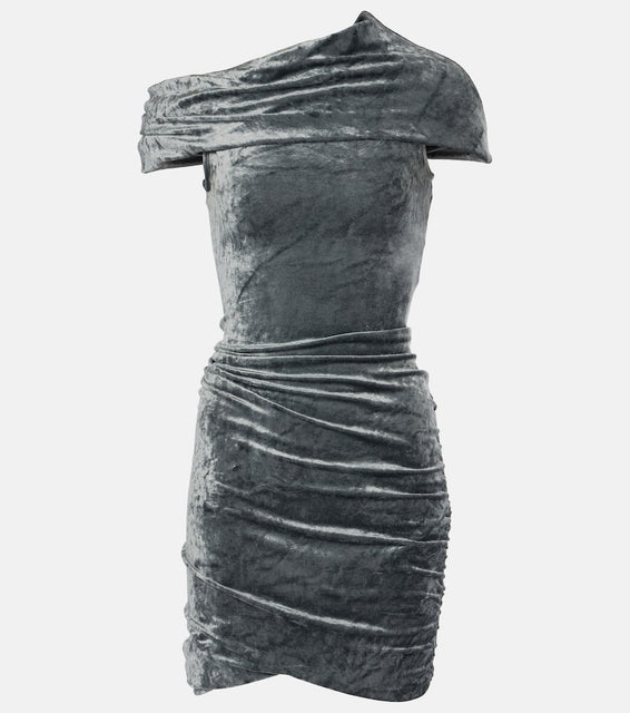 Rick Owens Lola draped velvet minidress