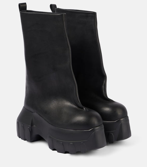 Rick Owens Mega Tractor leather ankle boots