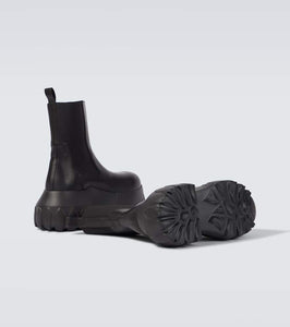 Rick Owens Mega Tractor leather biker boots