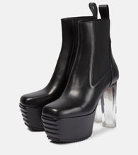 Rick Owens Minimal Grill Beatle leather ankle boots