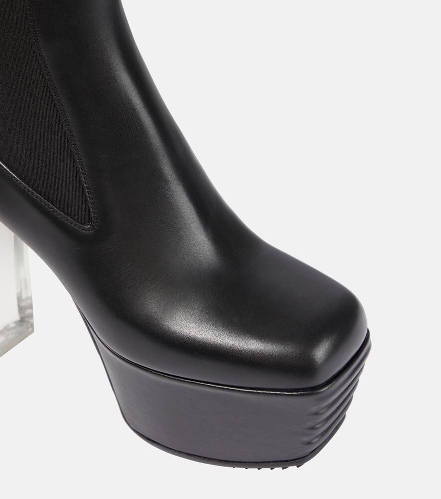 Rick Owens Minimal Grill Beatle leather ankle boots