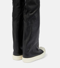 Rick Owens Oblique leather over-the-knee boots