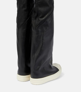Rick Owens Oblique leather over-the-knee boots
