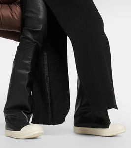 Rick Owens Oblique leather over-the-knee boots
