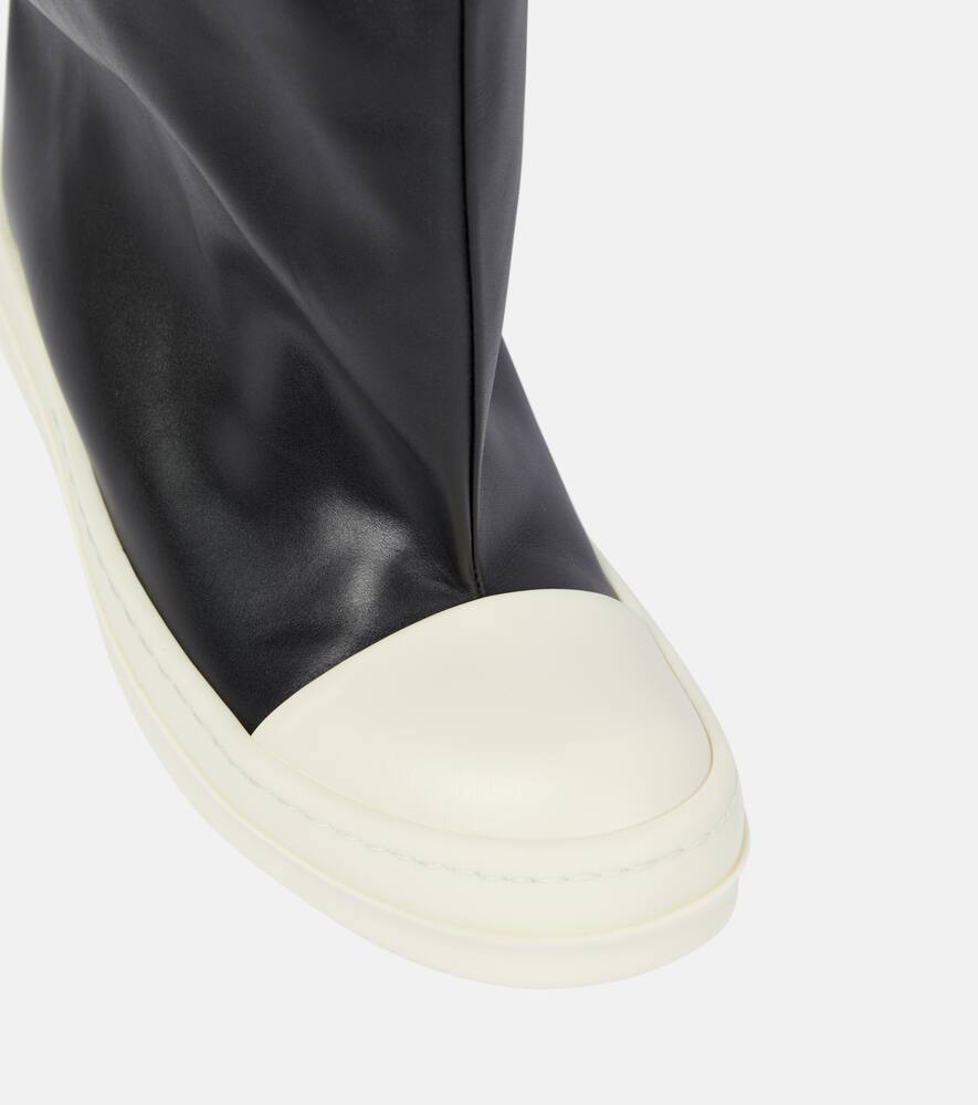 Rick Owens Oblique leather over-the-knee boots