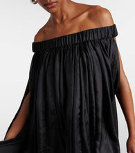 Rick Owens Off-shoulder silk kaftan