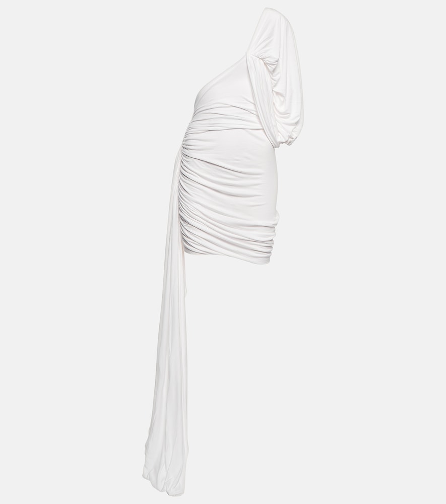 Rick Owens One-shoulder draped minidress. Rick Owens 单肩垂褶迷你连衣裙