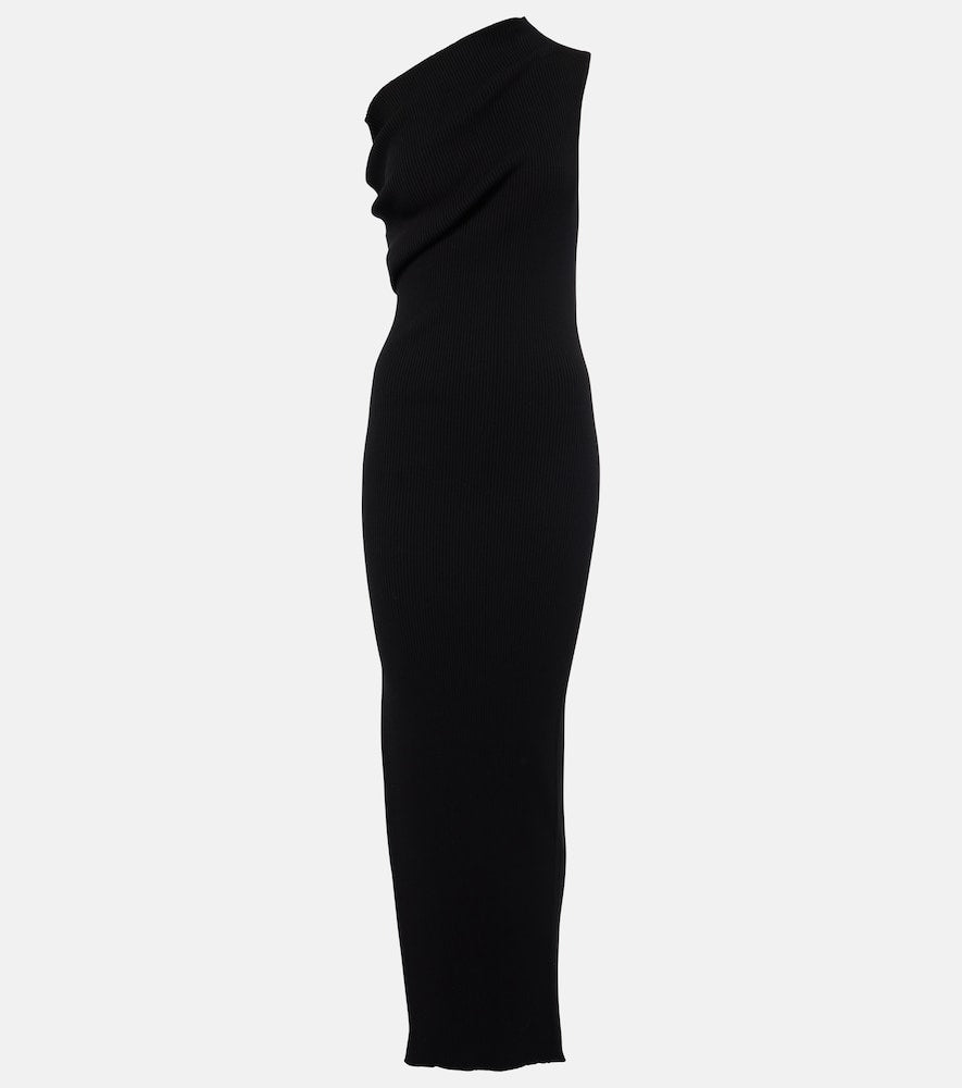 Rick Owens One-shoulder jersey maxi dress. Rick Owens 单肩针织长裙