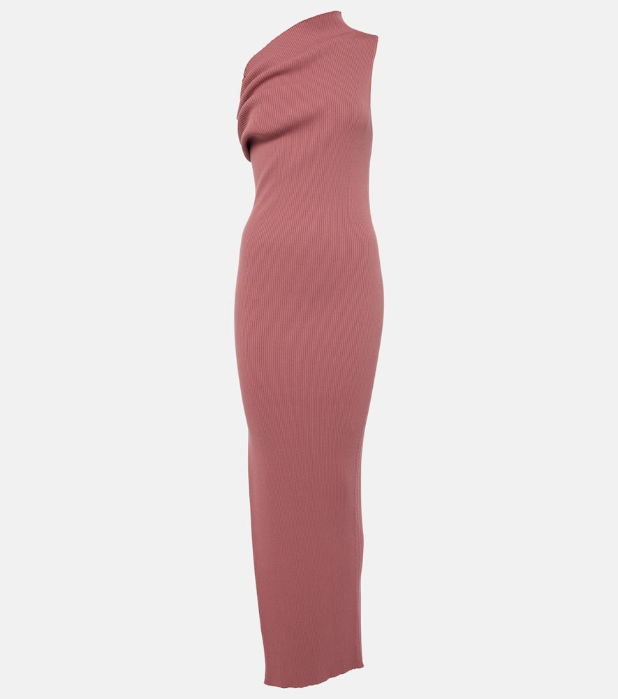 Rick Owens One-shoulder jersey maxi dress. Rick Owens 单肩针织长裙