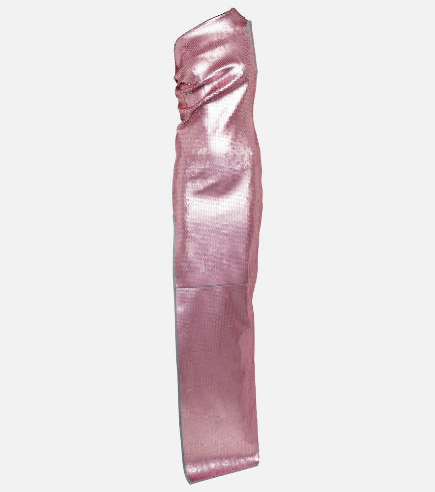 Rick Owens One-shoulder sequined gown. Rick Owens 单肩亮片礼服