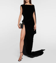 Rick Owens One-shoulder velvet gown