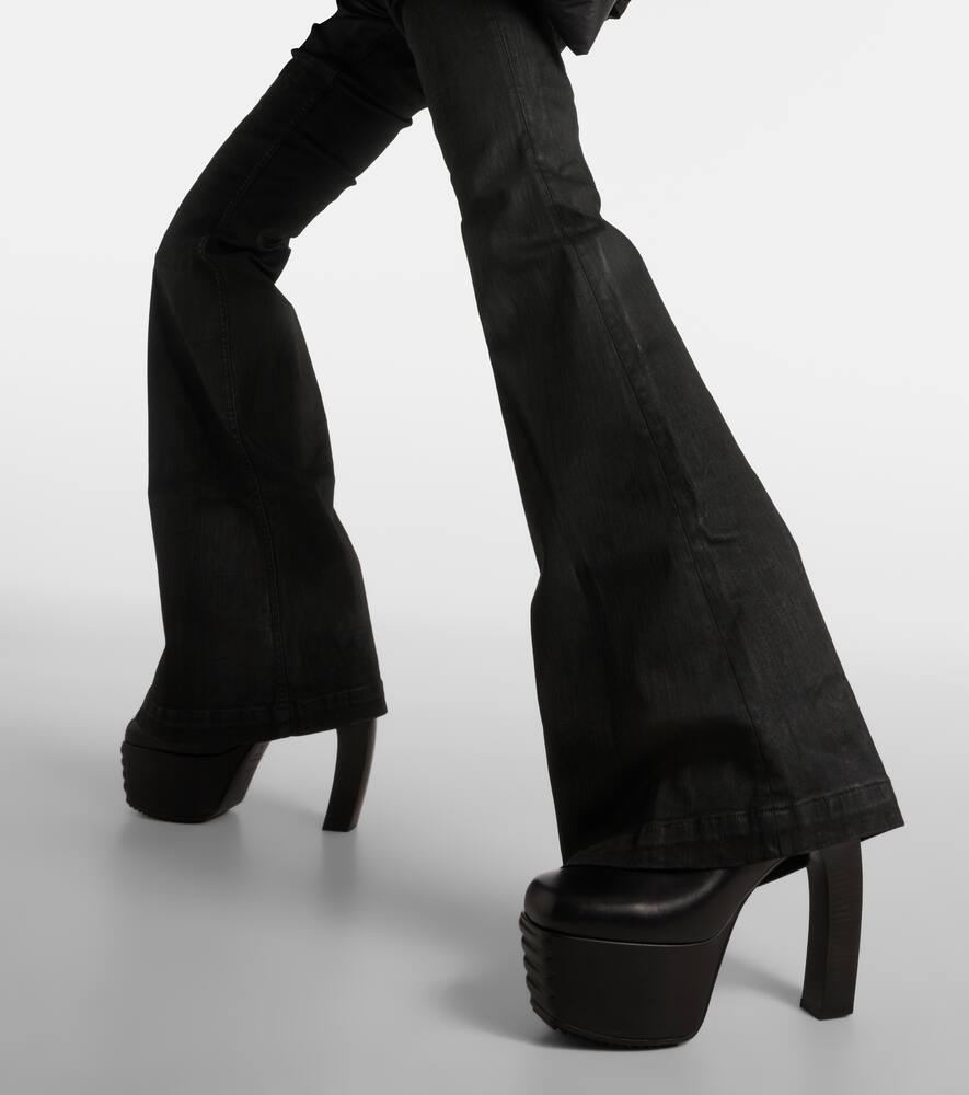 Rick Owens Porterville Beatle Banana leather ankle boots