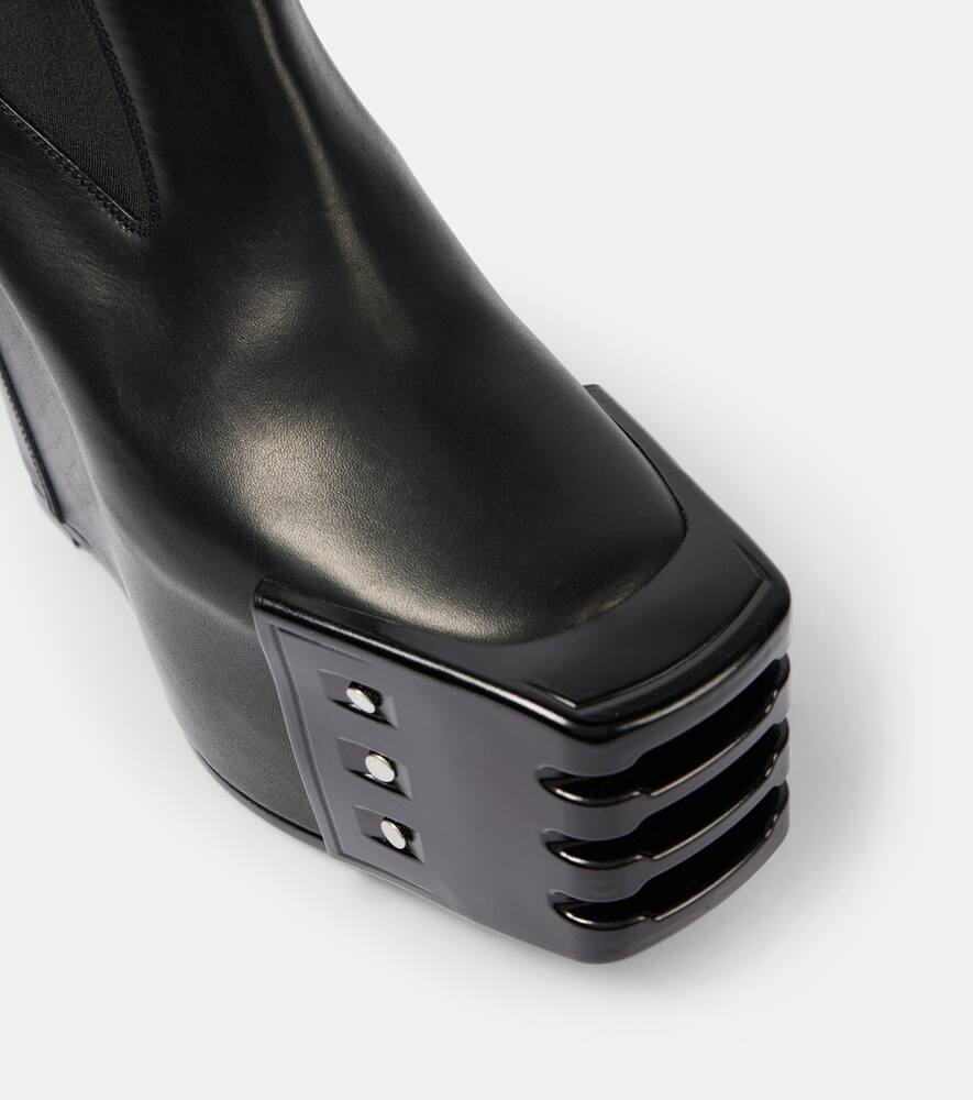 Rick Owens Porterville leather wedge chelsea boots