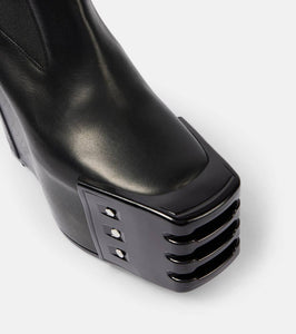 Rick Owens Porterville leather wedge chelsea boots