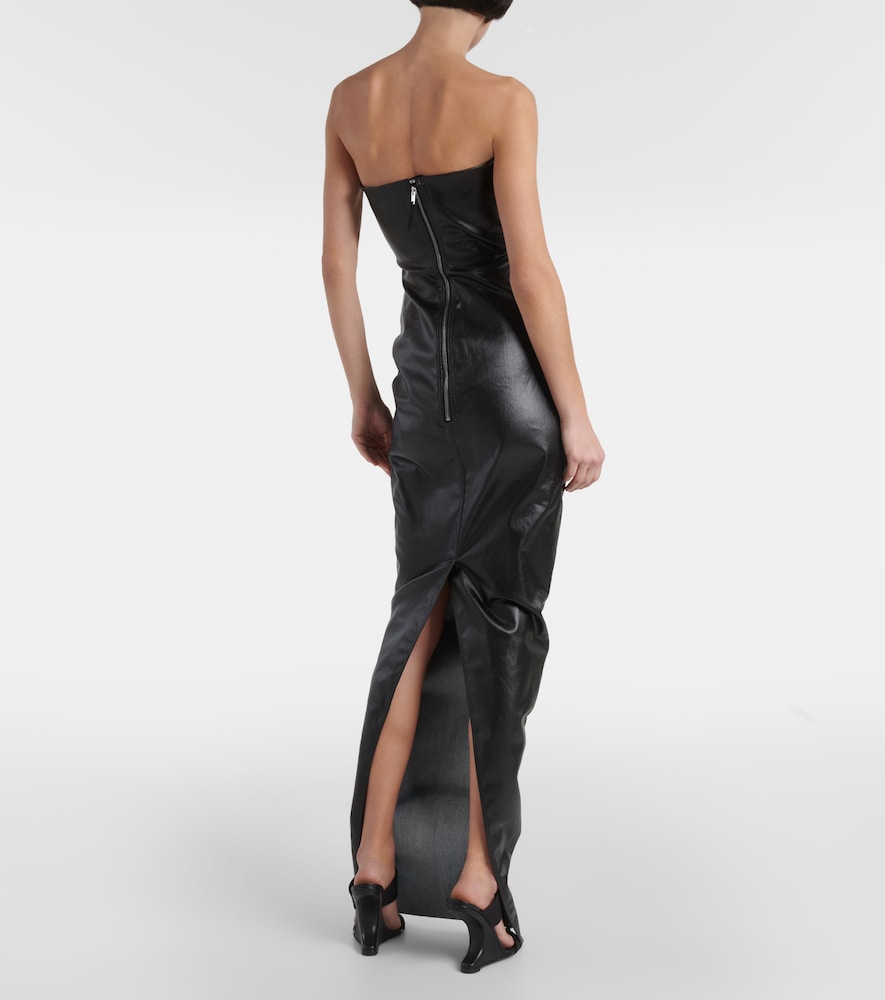 Rick Owens Prong cutout coated denim gown