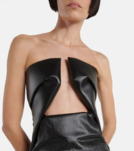 Rick Owens Prong cutout coated denim gown