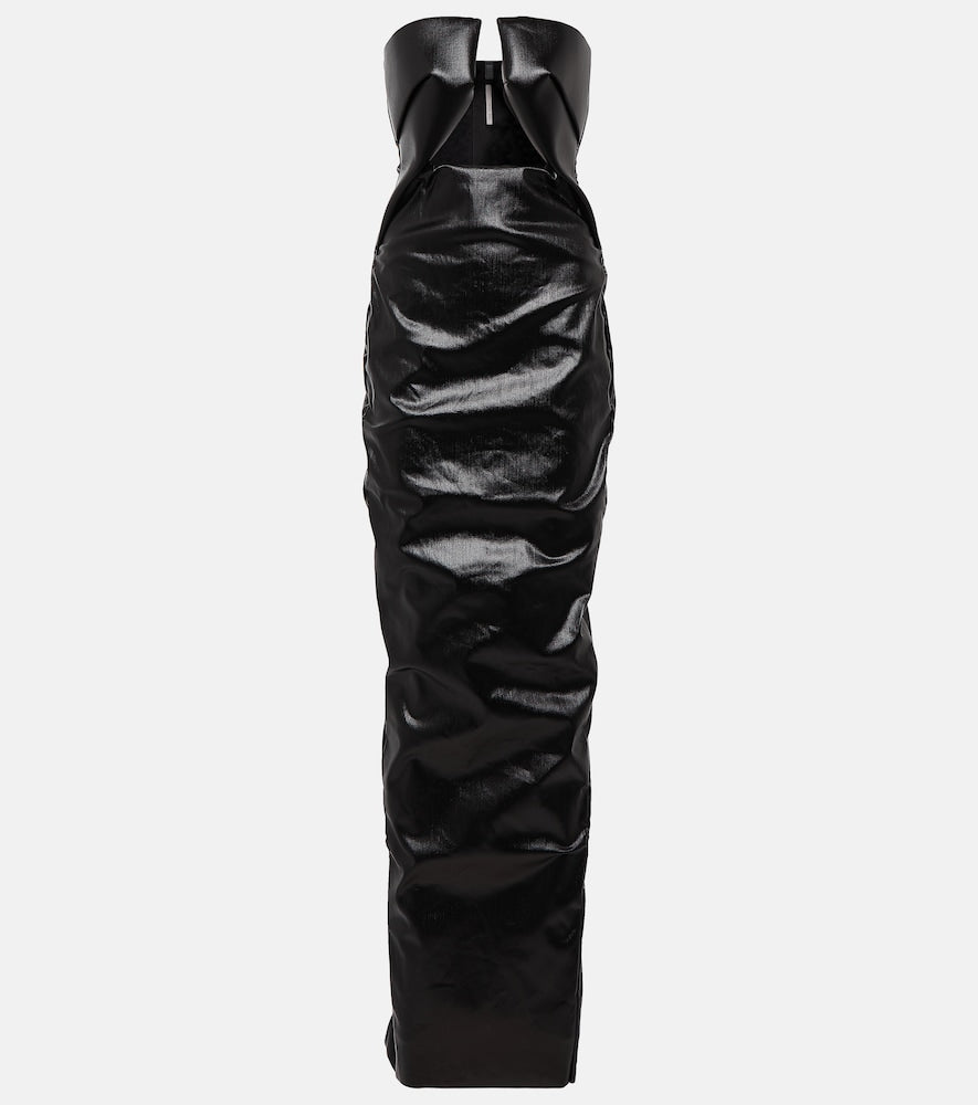 Rick Owens Prong cutout coated denim gown. Rick Owens 尖角镂空涂层牛仔礼服