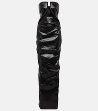 Rick Owens Prong cutout coated denim gown
