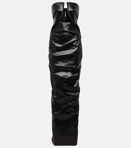 Rick Owens Prong cutout coated denim gown