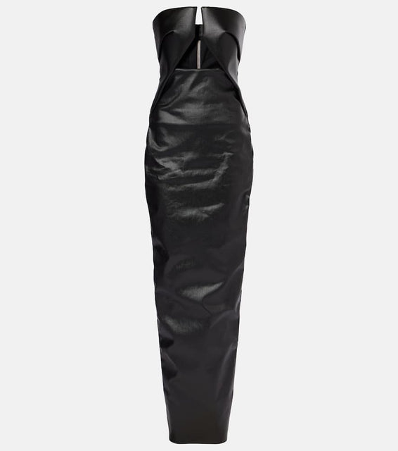 Rick Owens Prong cutout cotton-blend cocktail dress