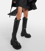 Rick Owens Pull On leather knee-high boots