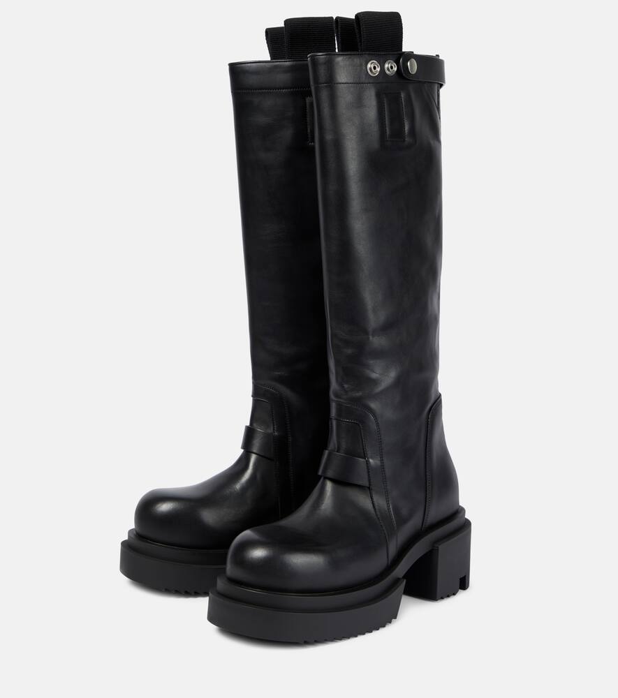 Rick Owens Pull On leather knee-high boots