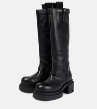 Rick Owens Pull On leather knee-high boots