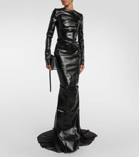 Rick Owens Ruched coated cotton gown