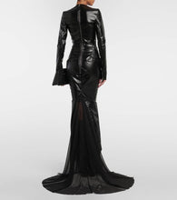 Rick Owens Ruched coated cotton gown