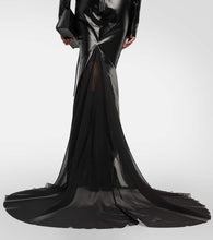 Rick Owens Ruched coated cotton gown