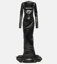 Rick Owens Ruched coated cotton gown