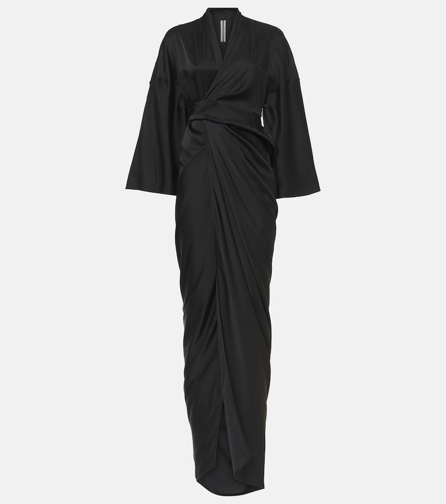 Rick Owens Satin wrap gown. Rick Owens 缎面裹身礼服