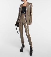 Rick Owens Sequined single-breasted cotton blazer